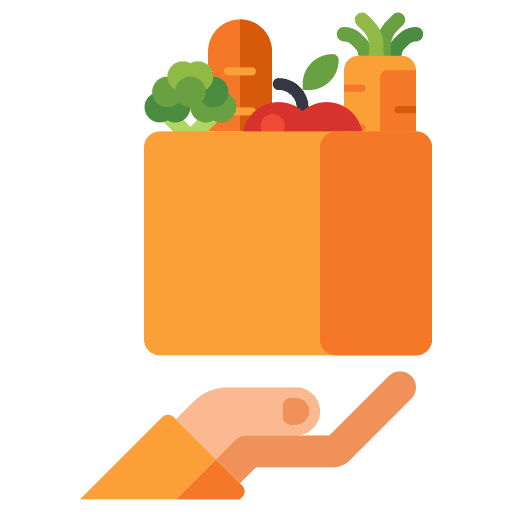 Groceries grow shop hand food icon