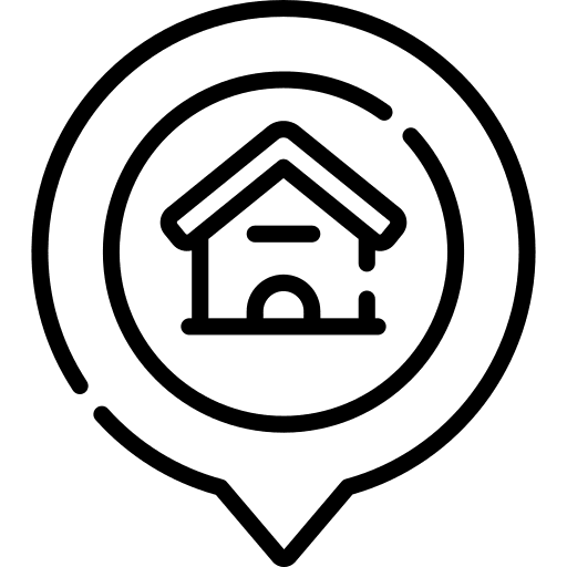 Real estate house real estate map point icon