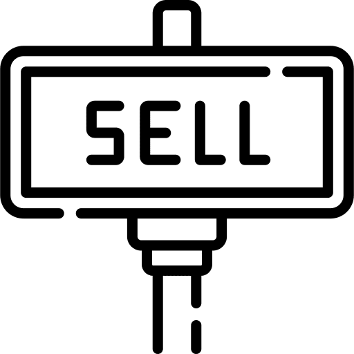 Sell signaling business sell icon