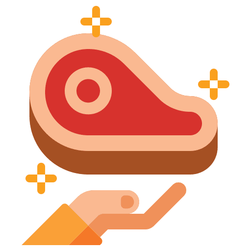 Steak raw raw food meat icon