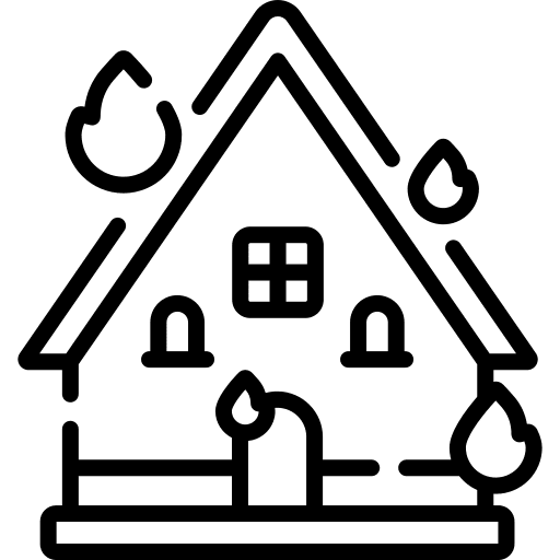 Accident fire financial damage icon