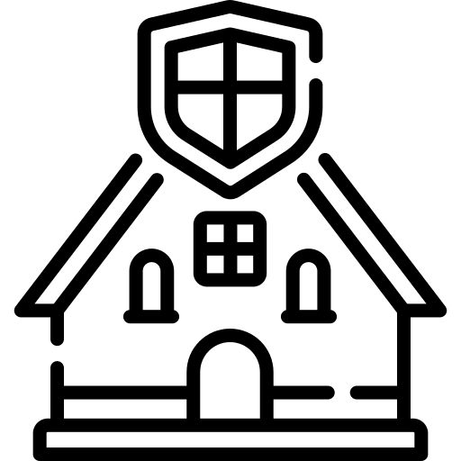 Insurance home security smart home protection icon