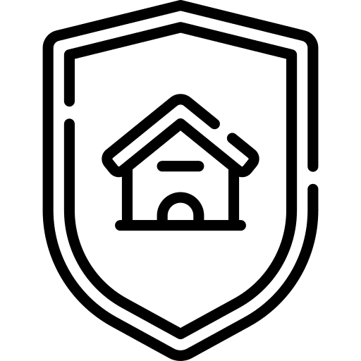 Insurance smart home insurance buildings icon