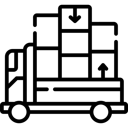 Moving truck mover truck moving delivery icon