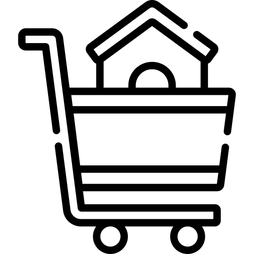 Real estate real estate shopping shopping cart icon