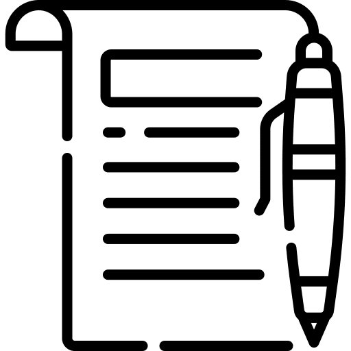 Sign pen sign document icon