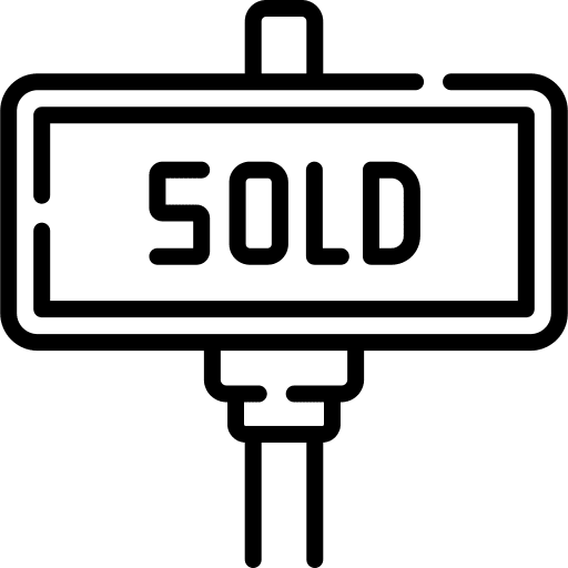 Sold residence signboard sold icon