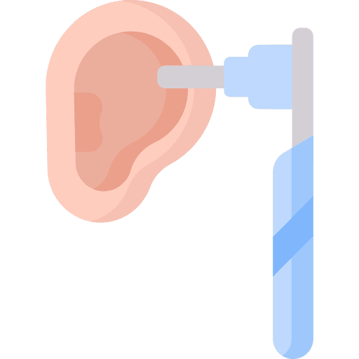 Otoscope ear hearing exam otoscopy icon