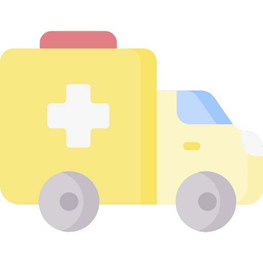 Ambulance medical automobile transport icon