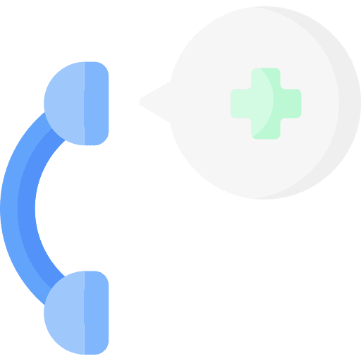 Emergency call healthcare and medical hospital phone receiver icon