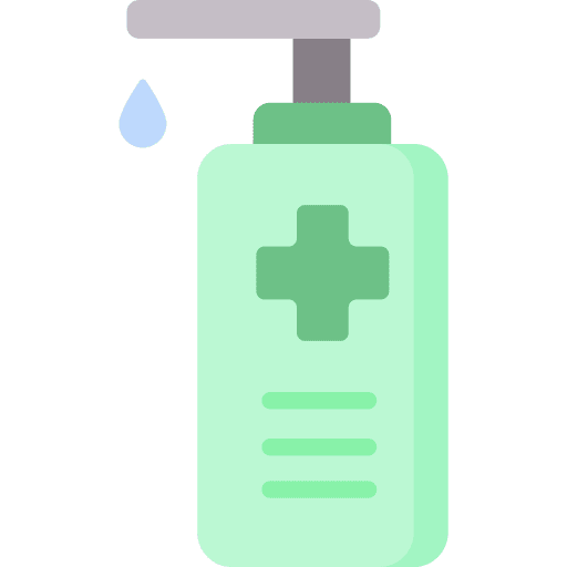 Hand sanitizer liquid soap hydroalcoholic gel cleaning icon