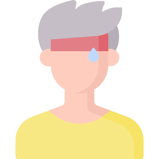 Sick healthcare and medical illness sick person icon