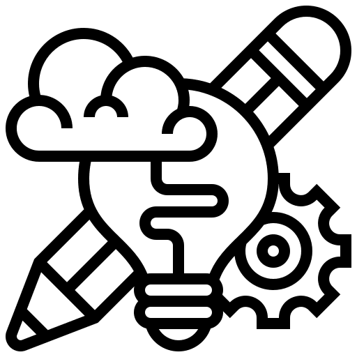 Design thinking kaizen business and finance thinking icon