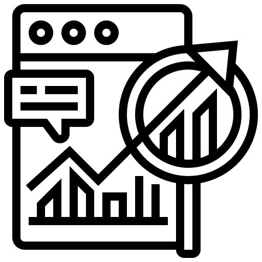 Long term planning value growth chart icon