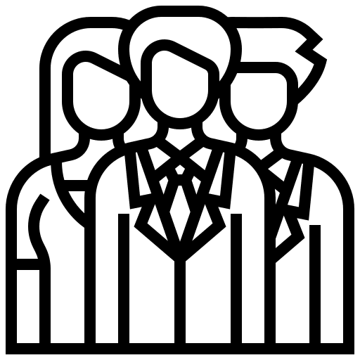 Teamwork people members committee icon