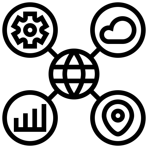 Data classification group network connection icon