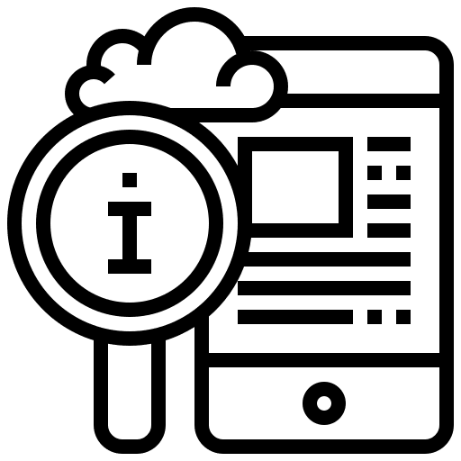 Information management information question business and finance icon