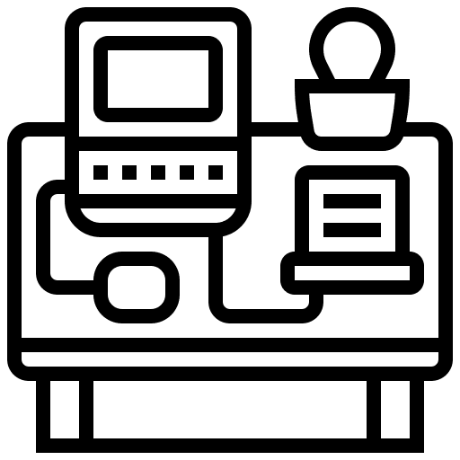 Workplace workspace area business and finance icon