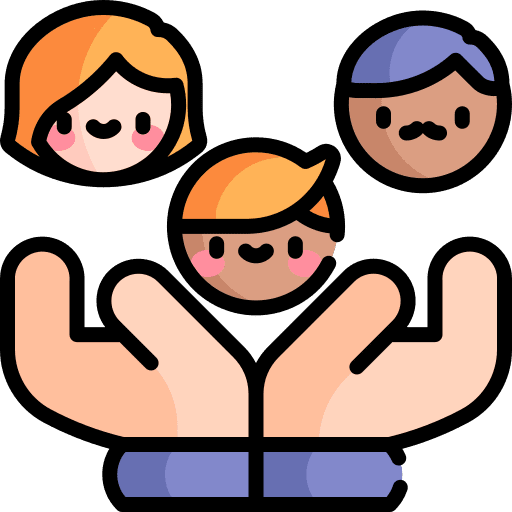 Family kids mom children icon