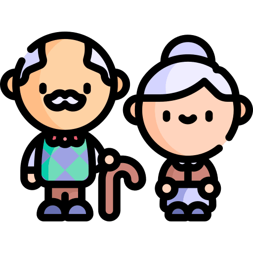 Grandparents family grandfather couple icon