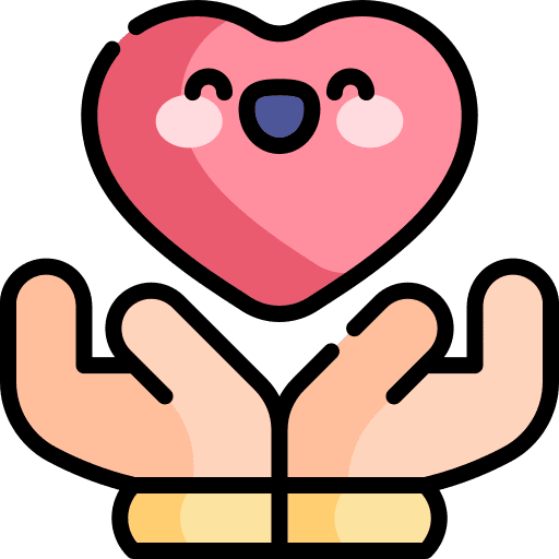 Heart hand heart hands voluntary icon