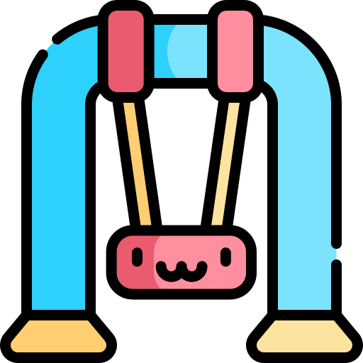 Swing people kid and baby furniture icon