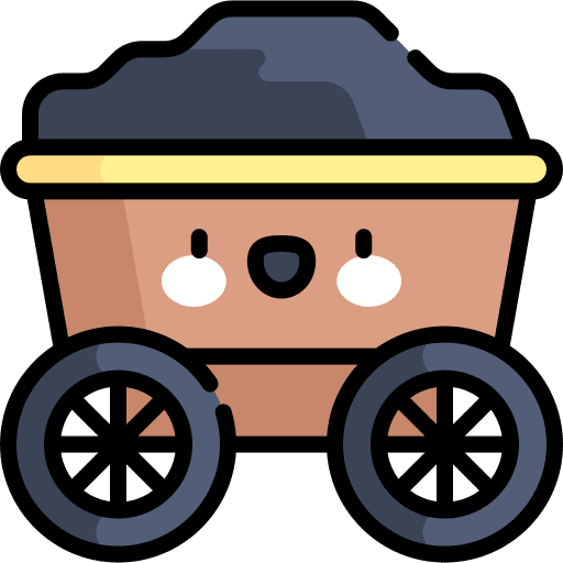 Cart cart construction and tools mine cart icon