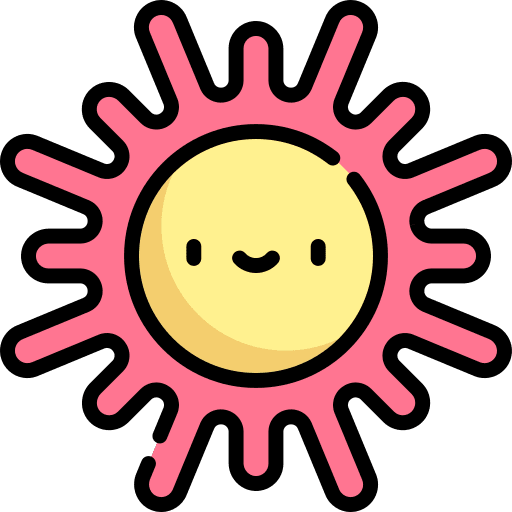 Hot summer nature weather icon
