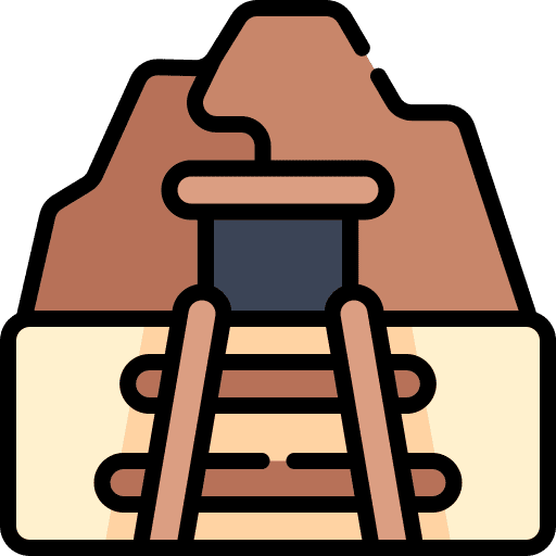 Mine mine rocks landscape icon