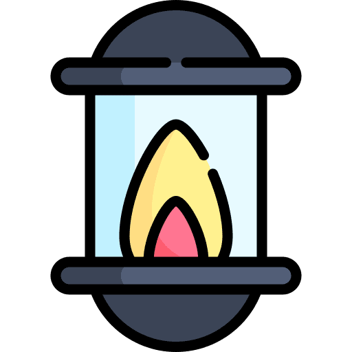 Oil lamp lantern camping miscellaneous icon