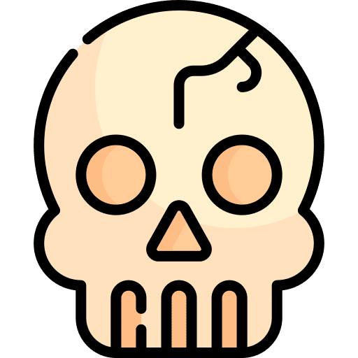 Skull halloween poisonous dead icon