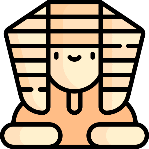 Sphinx mythical monuments egypt icon