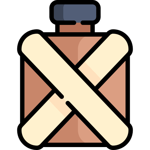 Canteen water bottle flask icon