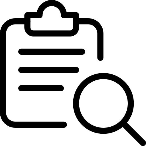 Search checklist file search icon