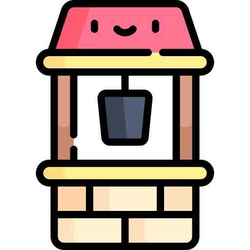 Well farming and gardening architecture water well icon