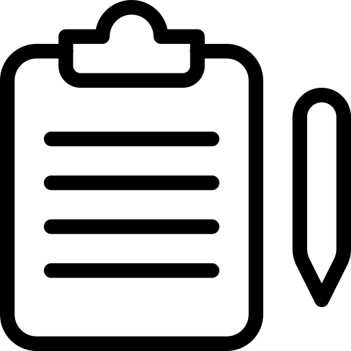 Clipboard professions and jobs clipboard register icon