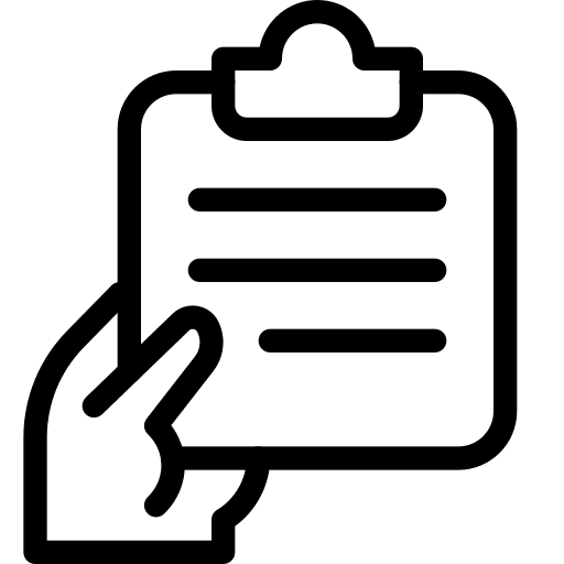 Hold pencil education clipboard icon