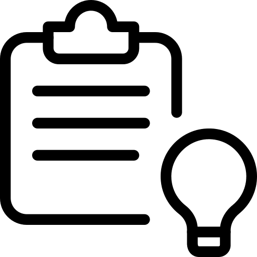 Idea files and folders register education icon