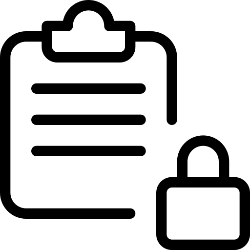 Lock pencil register file icon