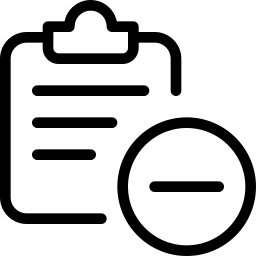 Remove notes remove files and folders icon