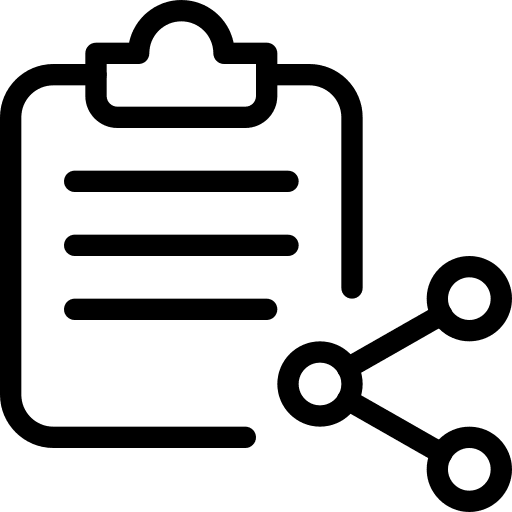 Share share notes education icon