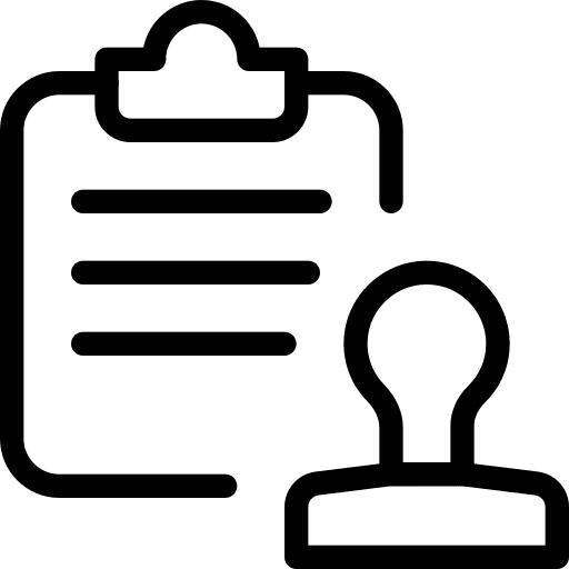 Stamped clipboard education pencil icon