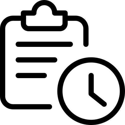 Timer education notes clipboard icon