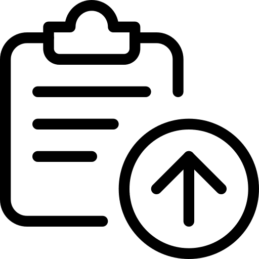 Upload notes professions and jobs checklist icon