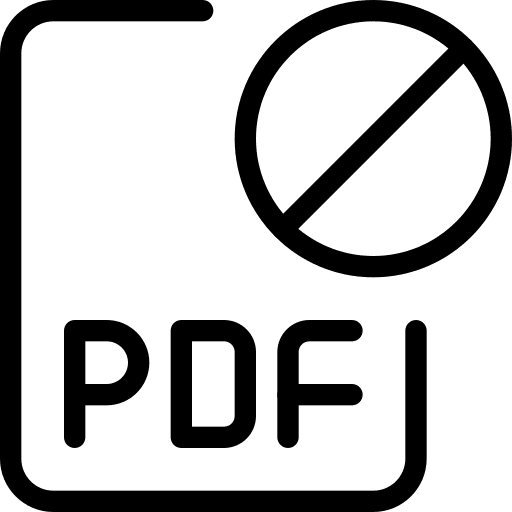 Blocked format interface document icon