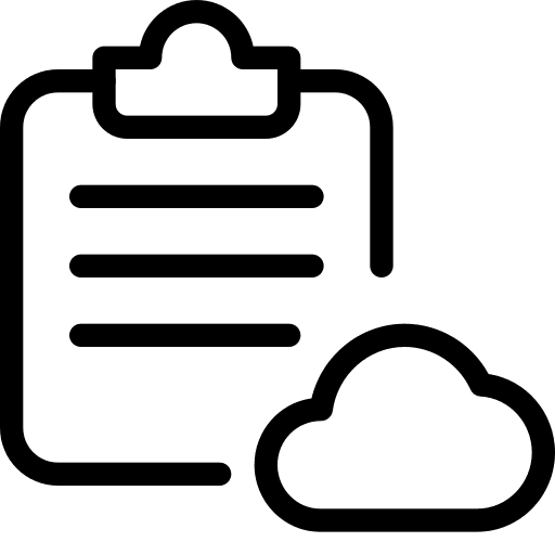 Cloud professions and jobs register clipboard icon