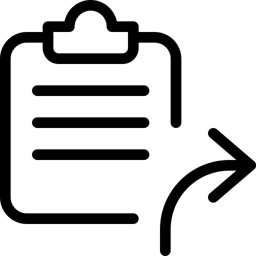 Forward notes education clipboard icon