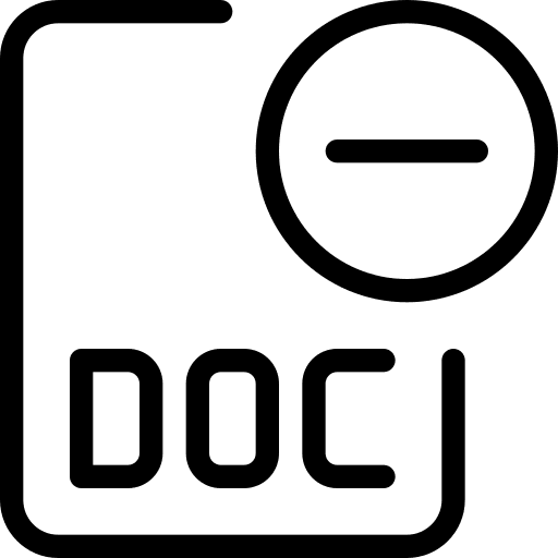 Remove portable document format docs professions and jobs icon