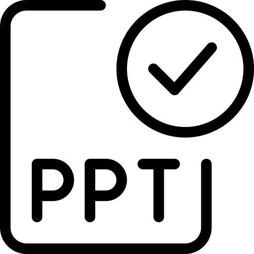 Verified ppt format verified professions and jobs icon