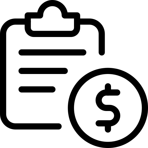 Dollar register education clipboard icon